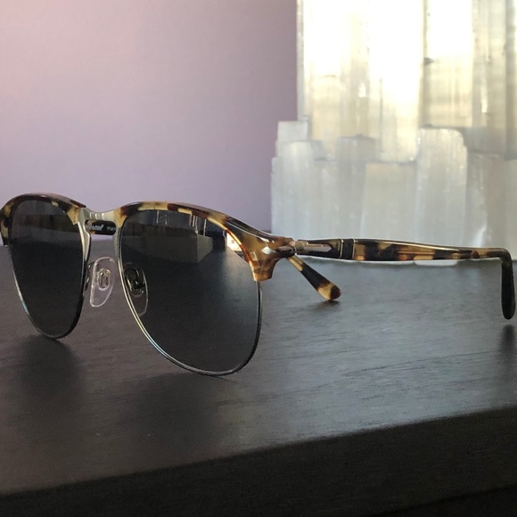 Persol Unisex Tortoise Shell Aviator Sunglasses